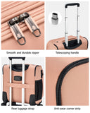 Hanke 16 Inch Underseat Carry On Luggage with Wheels Small Suitcase Softside Luggage Bags for Travel Lightweight Suitcases with Wheels Travel Luggage Personal Item for Men and Women(Pink)
