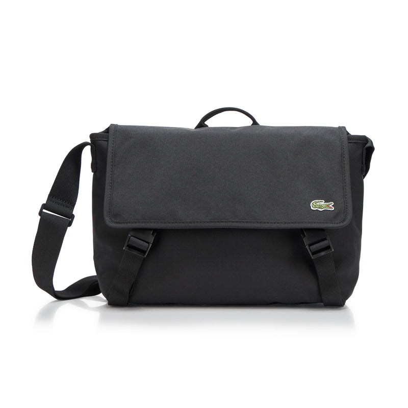 Lacoste Men's Neocroc Messenger Bag, Black, One Size