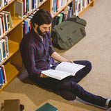 Canvas Messenger Bag for Men Women,Travel Satchel Shoulder bag 15.6 Inch Laptop Bags Business(Green-Upgrade)