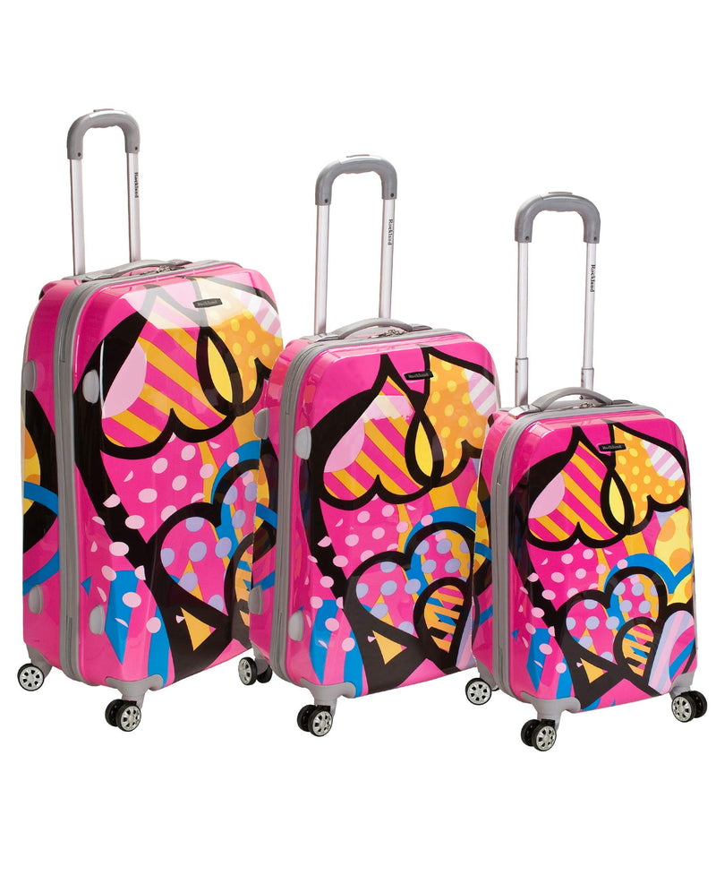 Rockland Vision Hardside Spinner Wheel Luggage, Love, 3-Piece Set (20/24/28)