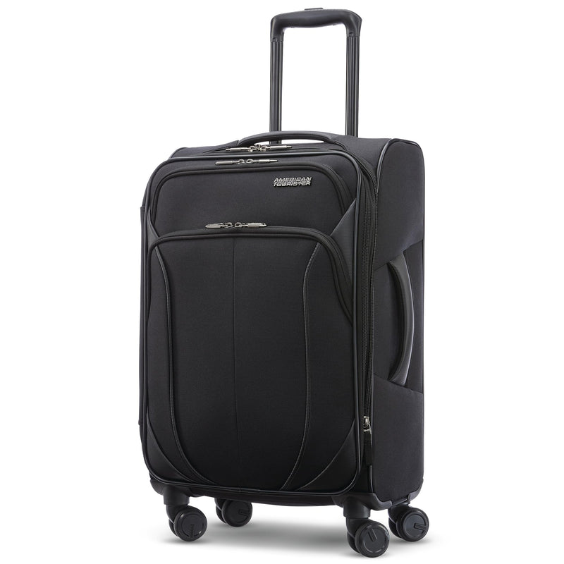 American Tourister 4 KIX 2.0 Expandable Softside Luggage with Spinner Wheels, 20 SPINNER, BLACK