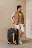 Dockers Seahorse Softside Expandable 8-Wheel Spinner Travel Checked Luggage, 28-Inch, New British Khaki