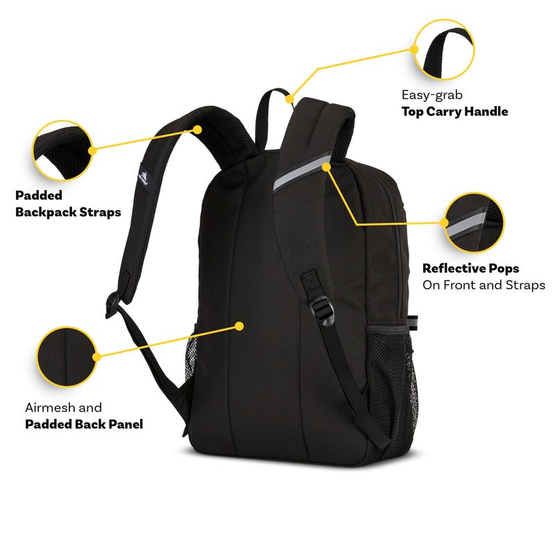 High Sierra Swoop Backpack with Laptop Pocket + Tablet Sleeve, Fits most 17” Laptops, 30L, Black