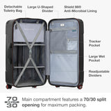 Traveler's Choice Maxporter II Polycarbonate Hardside Trunk with Spinner Wheels, Black, 31-Inch Trunk