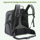 Pecute Cat Backpack Carrier, 30% Energy Saving Breathable Pet Backpack, Foldable Ergonomic Travel Carrier for Cats and Small Dogs, Ideal for Hiking, Outdoor Trips & Vet Visits
