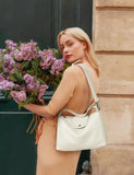 KALIDI Soft Vegan Leather Hobo Bag, Crossbody Purses Satchel for Women with Top Handle,White
