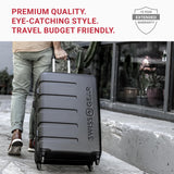 SwissGear 7366 Signature Hardside Expandable Luggage with Spinner Wheels, TSA Lock, Green, Checked-Medium 23-Inch