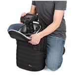 Lowepro ProTactic BP 450 AW 2 Pro 25L Comfortable Recycled and Solution-Dyed Fabrics Modular Backpack with CradleFit Pocket, All Weather Cover, and Utility Waist Belt (Black)