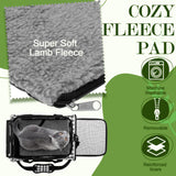 EXPAWLORER Large Cat Carrier Dog Carriers Soft for Small Medium Cats Puppies Up to 20lbs, Airline Approved Pet Carrier Soft-Sided Collapsible Pet Travel Carrier Fit 2 Kitties (Black)