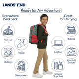 Lands' End Unisex Kids Large ClassMate Lightweight Durable Elementary School Backpack, Dusty Olive