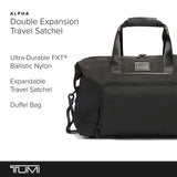 Tumi Alpha 3 Double Expansion Travel Satchel, Official Product, 1.1 gal (31 L) 0 cm 6.2 lbs (2.9 kg), Black, One Size