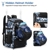 KAVIGOR Baseball Bag for Youth and Adult, Softball Backpack 40L Large Capacity, Bat Backpack with Shoes Compartment and Hidden Helmet Holder