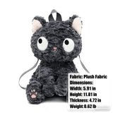 Plush Backpack for Teens Stuffed Animal Cat Bag Soft Fuzzy Kitty Design Compact Daily Use