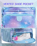 Soccer Ball Bag Backpack for Women with Ball & Shoes Compartment 32L Capacity Lightweight Breathable Girls Basketball Bag Backpack Fit Volleyball Football Sports Travel School Gym Starry Purple