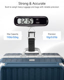 LUGGEX Luggage Scale 1 Pack + TSA Cable Lock Bundle 4 Pack, Travel Essentials Kit (Black+Blue)