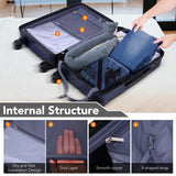 Hoteel Luggage Sets 5 Piece, 4-Year Warranty, Durable Suitcase Set with Spinner Wheels, 100% PC Hard Shell Lightweight Luggage with TSA Lock, Large Checked Travel Suitcases, Dark Blue(20/24/28/DB/TB)