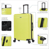 InUSA DEEP Luggage with GEL Handle | Spacious Traveling Suitcases, Travel Suitcase with Dual Spinner Wheels and Studs | 28 Inch Large Hardside Luggage | Green