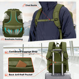 RAINSMORE Camera Bag Backpack for DSLR/SLR/Mirrorless Camera Bags for Photographers 15.6 Inch Waterproof Tactical Photography Backpack Case with Rain Cover & Tripod Holder, Army green