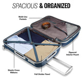 Samsonite Freeform 2-Piece Luggage Set - Carry-On & Large Checked Luggage with Dual Spinner Wheels - Durable Polypropylene Hardshell - TSA Lock, Airline-Approved - Expandable Hard Shell - Light Grey