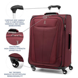 Travelpro Maxlite 5 Softside Expandable Luggage with 4 Spinner Wheels, Lightweight Suitcase, Men and Women, Burgundy, Checked-Medium 25-Inch