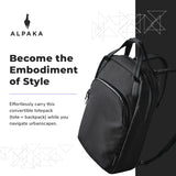 ALPAKA Bravo Totepack 13L and Zip Pouch Pro - Convertible Backpack Tote For Men, Laptop Tote Bag for Women Fits a 16-Inch Macbook Pro - Minimalism Zipper Wallet - RFID Blocking ID Card Holder