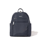 Baggallini Securtex® Anti-theft Vacation Travel Backpack 10x13 Slash-Resistant Nylon Daypack w/RFID, French Navy
