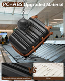 LONG VACATION 6 Piece Luggage Set Carry on Suitcase with ABS+PC hardshell, Spinner Wheels & YKK Zipper TSA Lock (BLACK-BROWN, 6 piece set)
