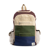 Large Hemp Backpack Multi 8 Functional Pocket Bag - Eco Friendly Unisex Rustic Durable Day Backpack by Freakmandu | Backpacks4Less