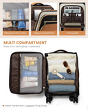 LOVEVOOK Carry On Luggage 22x14x9 Airline Approved,20 Inch Carry On Suitcases with Wheels,Softside Rolling Suitcase with TSA Lock for Women Men,Lightweight Travel luggage