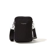 Baggallini Womens Modern Everywhere Explorer Crossbody, Black