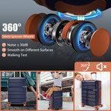 Hoteel Luggage Sets 3 Piece,(4-YEARS WARRANTY) ABS+PC Durable Lightweight Hard Shell Luggage Sets With TSA Lock For Travel,Business Trip, Suitcase Set 20 24 28 Inch, Blue