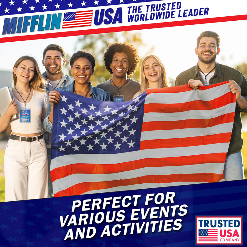 Mifflin-USA Passport & Card Holders (Clear, 4x6 Inches, 250 Pack), Extra Large ID Name Badge Holder, Zipperless Vertical Plastic Card Holders