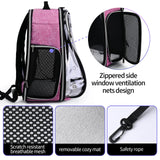 BAGLHER Cat Carrier Backpack Bubble - Fit Up to 18 Lbs - Airline-Approved Dog Backpack Carrier for Small Pets Puppies Dogs Bunny, Space Capsule Dog Carrier Backpack for Travel Outdoor Hiking, Pink