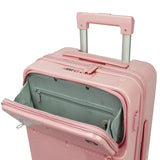 World Traveler Dejuno Smart 20-Inch Carry-On Luggage with USB Ports - Pink