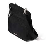 Baggallini Securtex Anti-Theft Large Crossbody 10"x10" Travel Purse with RFID, Locking Zippers & Cut-Resistant Strap