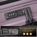 Haimyren 20“ Expandable Carry on Luggage Front Opening, 22x14x9 Airline Approved Hardshell Spinner Carry-on Suitcase with Wheels, TSA Lock, Lightweight Durable Travel Luggage (Purple, 20 inch)