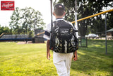 Rawlings | SAVAGE Backpack Equipment Bag | T-Ball / Baseball / Softball | Black/Royal