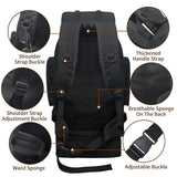 Vaupan Hiking Backpack, 100L Large Camping Backpack, Expandable Waterproof MOLLE Rucksack, Outdoor Sport Travel Daypack Military Tactical Back pack for Men Women (Black)