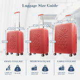 FUL Tommy Bahama 22.5 Inches Rolling Carry On, Hard-Sided Suitcases with Spinner Wheels, Coral