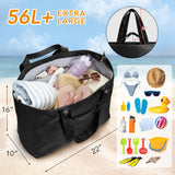 KALIDI 60L Extra Large Duffle Bag, Beach Tote Zipper Utility Oversized Weekender Carrier Travel Shopping Reusable Grocery Bag