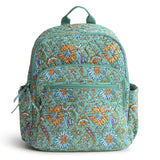 Vera Bradley Women's Premium Cotton Bancroft Backpack, Gemstone Paisley, One Size