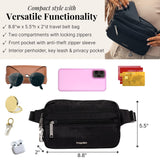 Baggallini Securtex Anti-theft Belt Bag 8.8"x5.5" Crossbody Fanny Pack for Women RFID Wallet Locking Zipper Travel Purse
