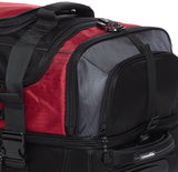 Amazon Basics Ripstop Wheeled Duffel Bag with Multi-Pocket Design, Portable, 30", Red