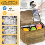 Tactical Double Deck Cooler Backpack for Men,Large Lunch Backpack with 2 Compartment,Soft Coolers Bag Water-Resistant Leak Proof Coolers Bag Beach Picnic