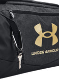 Under Armour Unisex-Adult Undeniable 5.0 Duffle, Black Medium Heather (002)/Metallic Gold, Medium