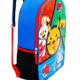 Pokemon Backpack for Boys - Bundle with 16" Backpack Featuring Pikachu, Scorbunny, Grookey, Sobble Plus Water Bottle, Stickers, More | Pokemon School Bag for Kids Set