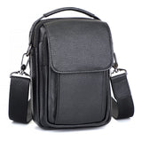 Augus 100% Genuine Leather Small Messenger Bag for Men - Crossbody Shoulder Sling Travel Daypack with Magnetic Buckle, Unisex Design for Daily Commute & Travel