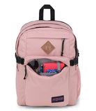 JanSport Main Campus Backpack - Travel or Work backpack w 15-Inch Laptop Sleeve and Dual Water Bottle Pockets, Misty Rose