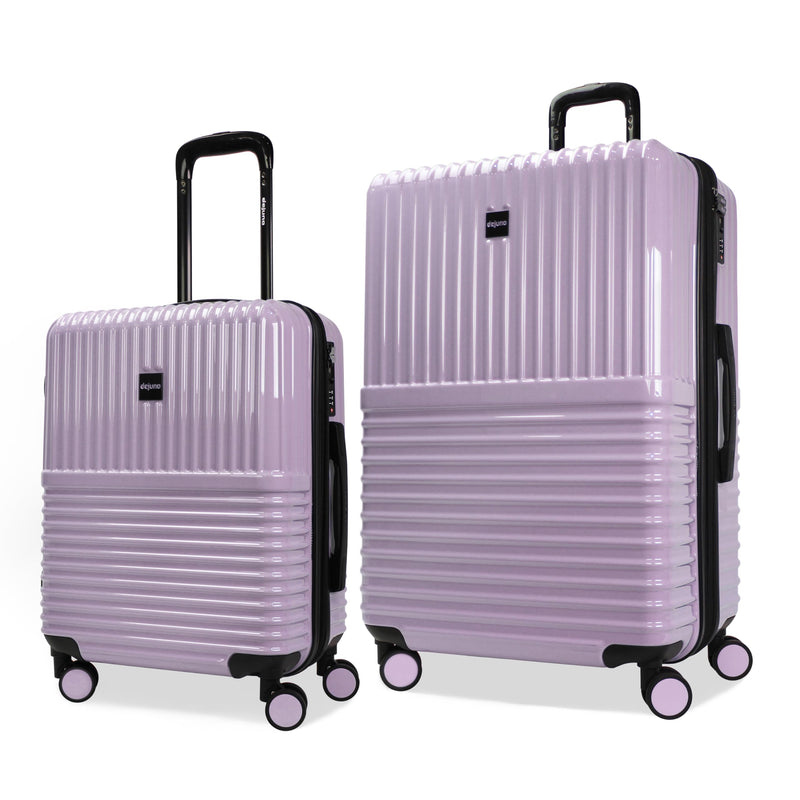 World Traveler Dejuno Tonal 2-Piece Polycarbonate Lightweight Hardside Expandable Spinner Luggage Set with TSA Lock - Lavender (20 & 28)