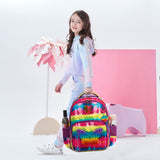 Meetbelify Backpack for Girls Backpacks for Elementary Preschool Student with Lunch Box Pencil Case 3 in 1 Bookbag for Girls for School